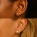Sterling Silver 925 Mini Star and Mini Moon Stud Earrings – Mismatched Minimalist Silver Studs