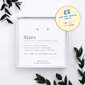 “Stars” Dictionary Quote Card with Sterling Silver 925 Mini Star Stud Earrings – Sympathy, Remembrance & Memory Gift – Darcy’s Dream