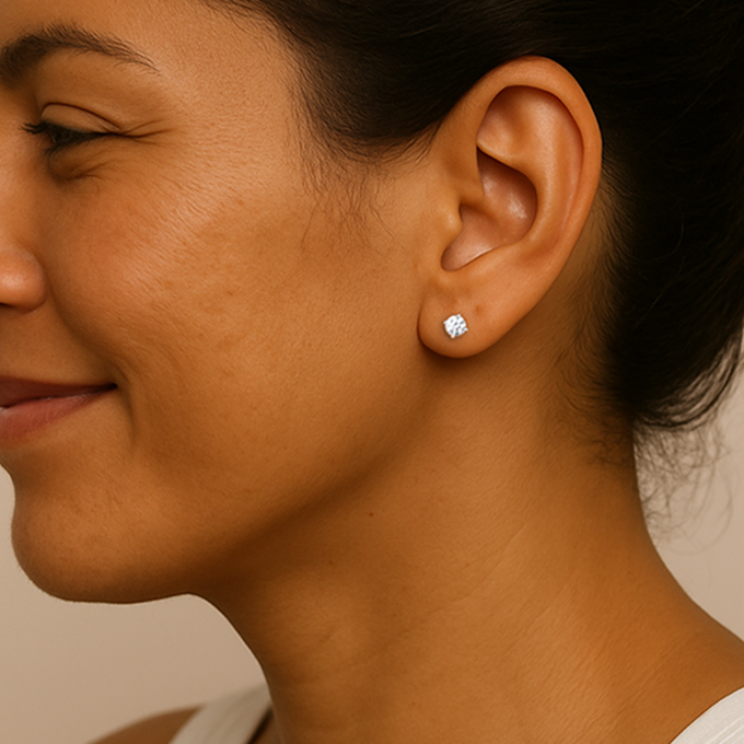 Long Distance Friendship Gift – “A Perfect Pair, No Matter How Far Apart” Sterling Silver Stud Earrings with Personalised Message