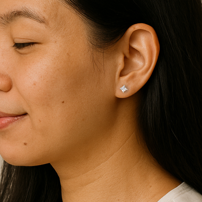 Worlds Best Gift – Personalised Sterling Silver Stud Earrings | Custom “You’re the Best in the World” Jewellery Keepsake