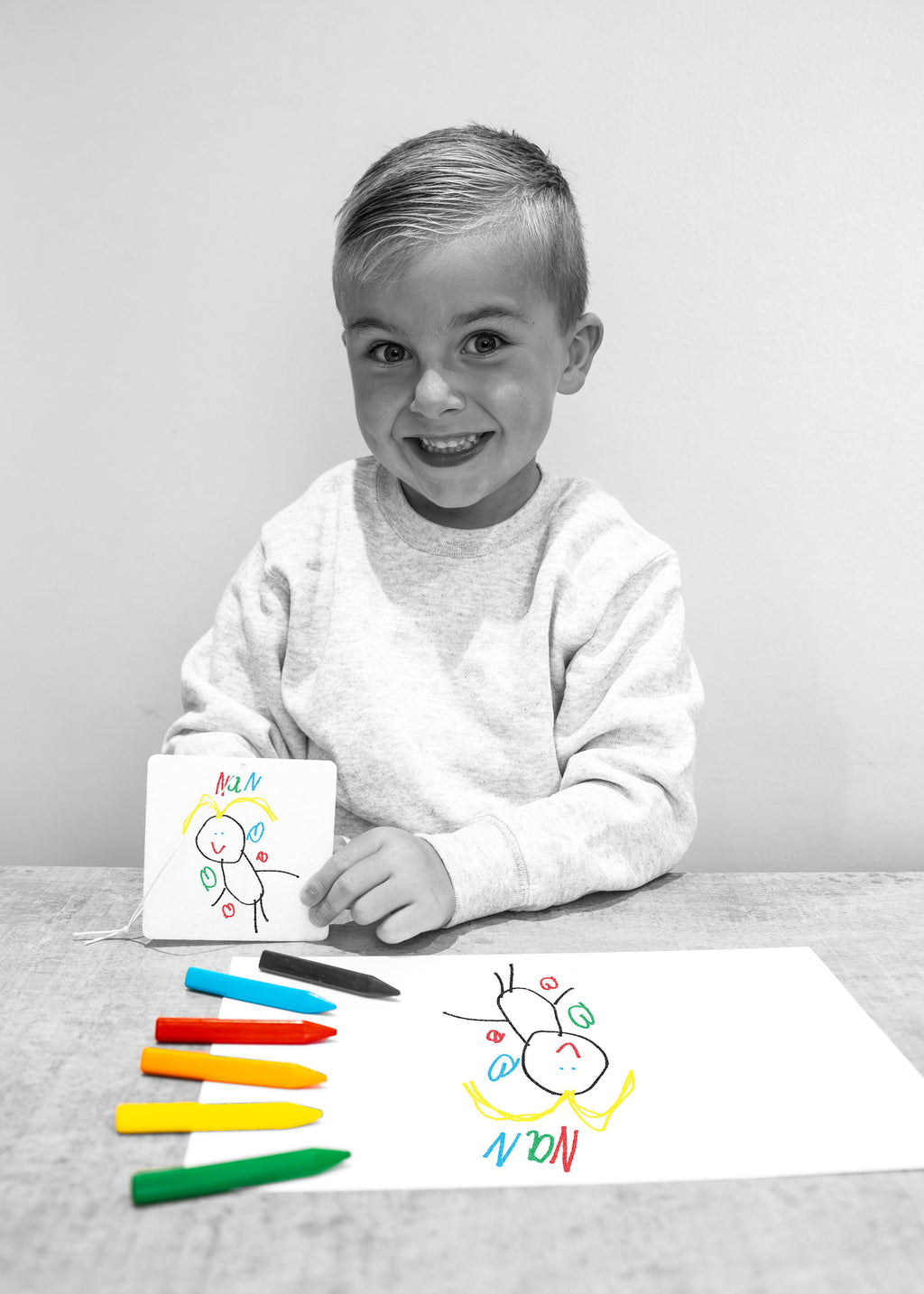 Child's Drawing Personalised Car Air Freshener Custom Nan Gift for Nan Portrait Kid's Artwork Create Your Own Mother’s Day Present