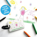 Personalised Kids Drawing Luggage Tag – Custom Child’s Artwork Travel Gift for Her