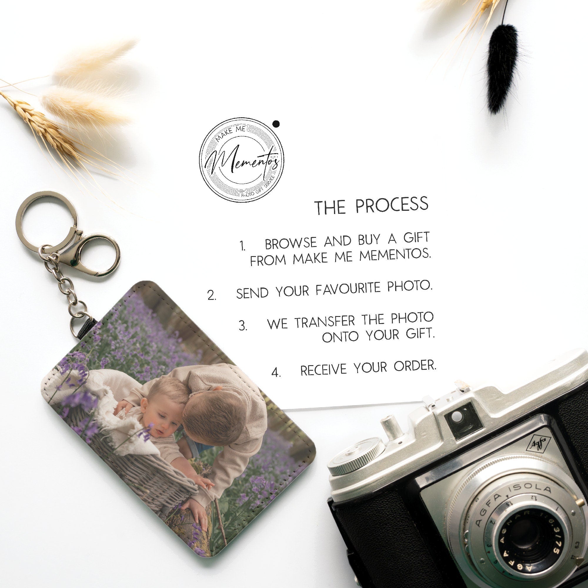 Custom Photo Card Holder Keychain – Personalised Photo Wallet Keyring