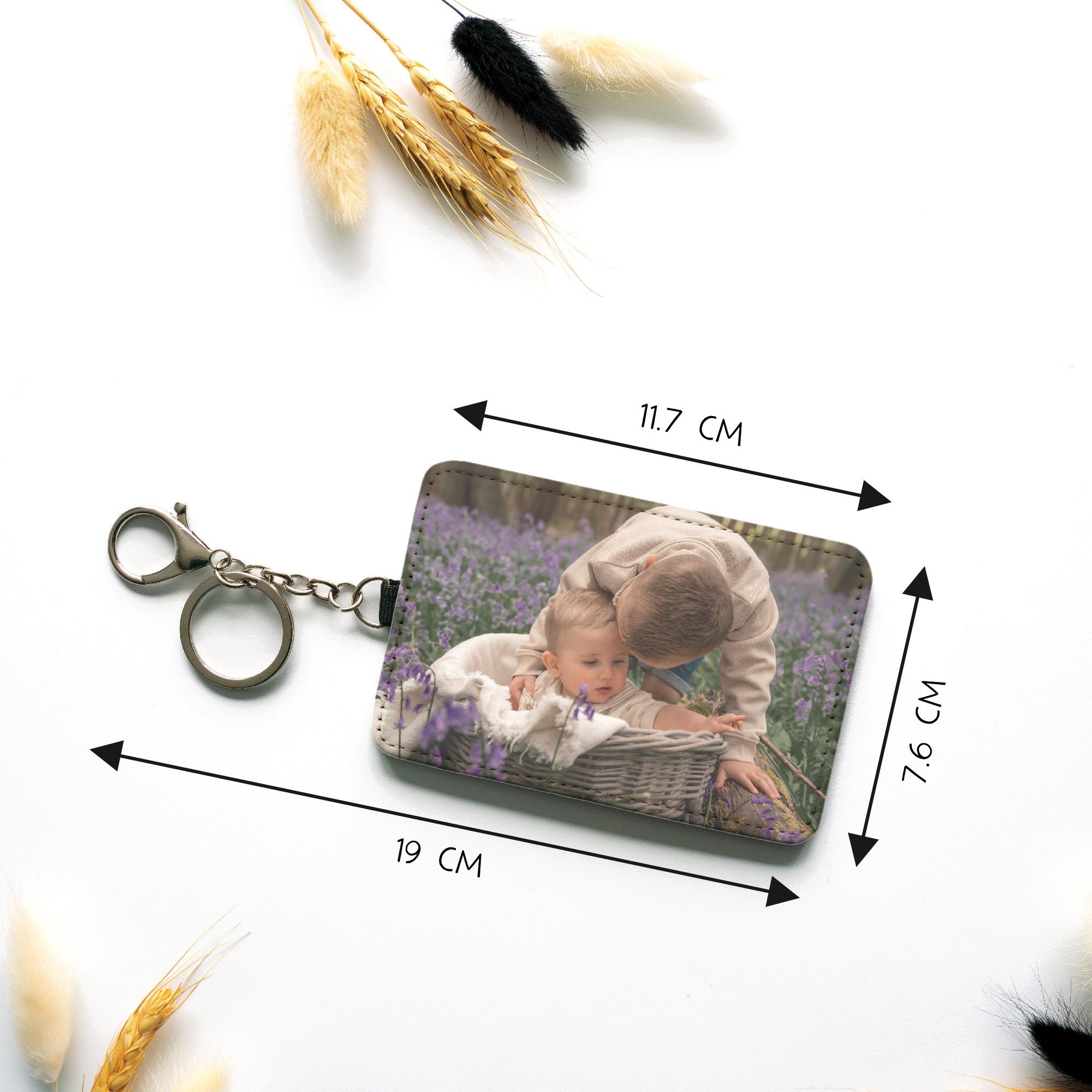 Custom Photo Card Holder Keychain – Personalised Photo Wallet Keyring