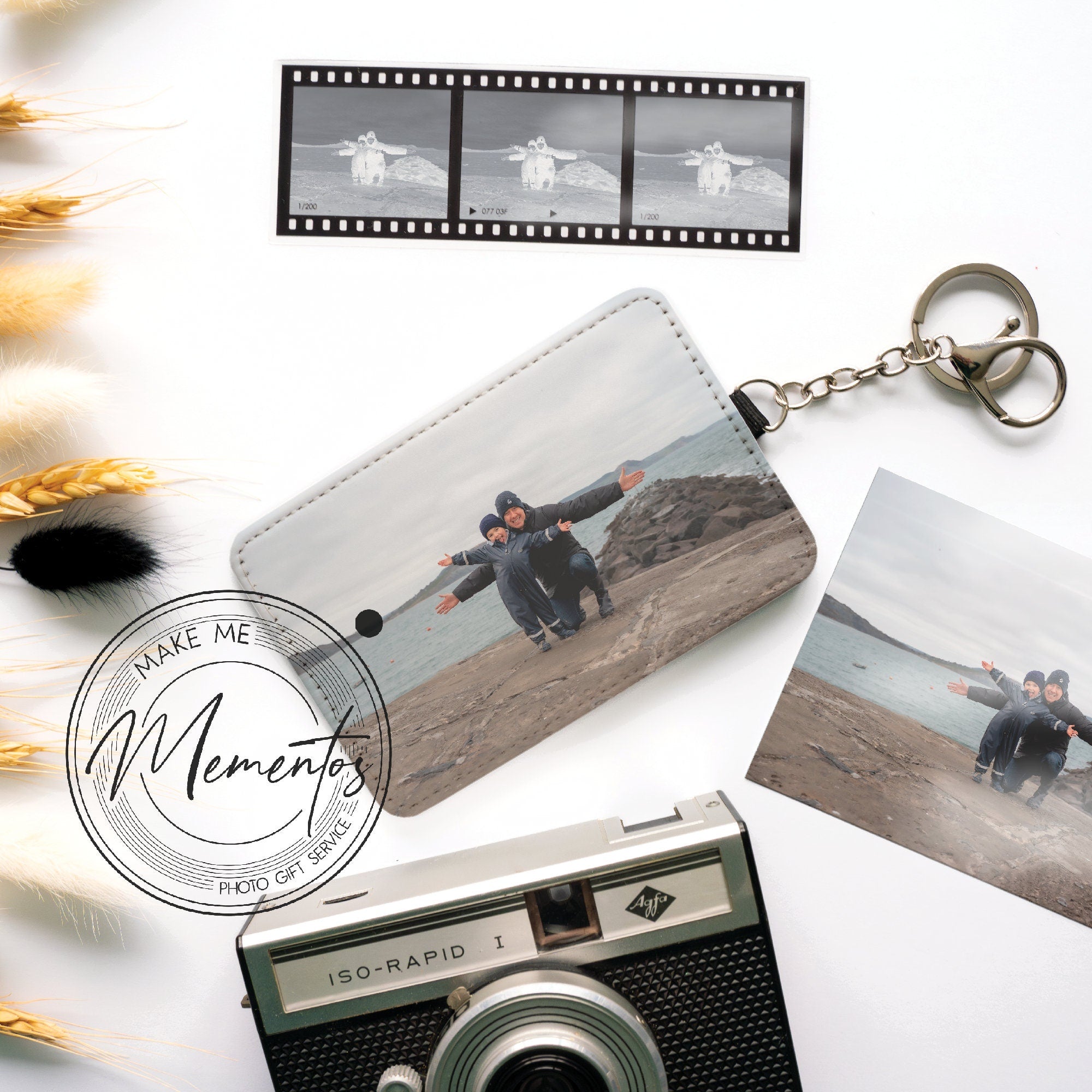 Custom Photo Card Holder Keychain – Personalised Photo Wallet Keyring