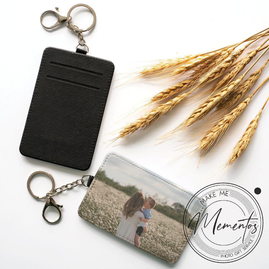 Custom Photo Card Holder Keychain – Personalised Photo Wallet Keyring