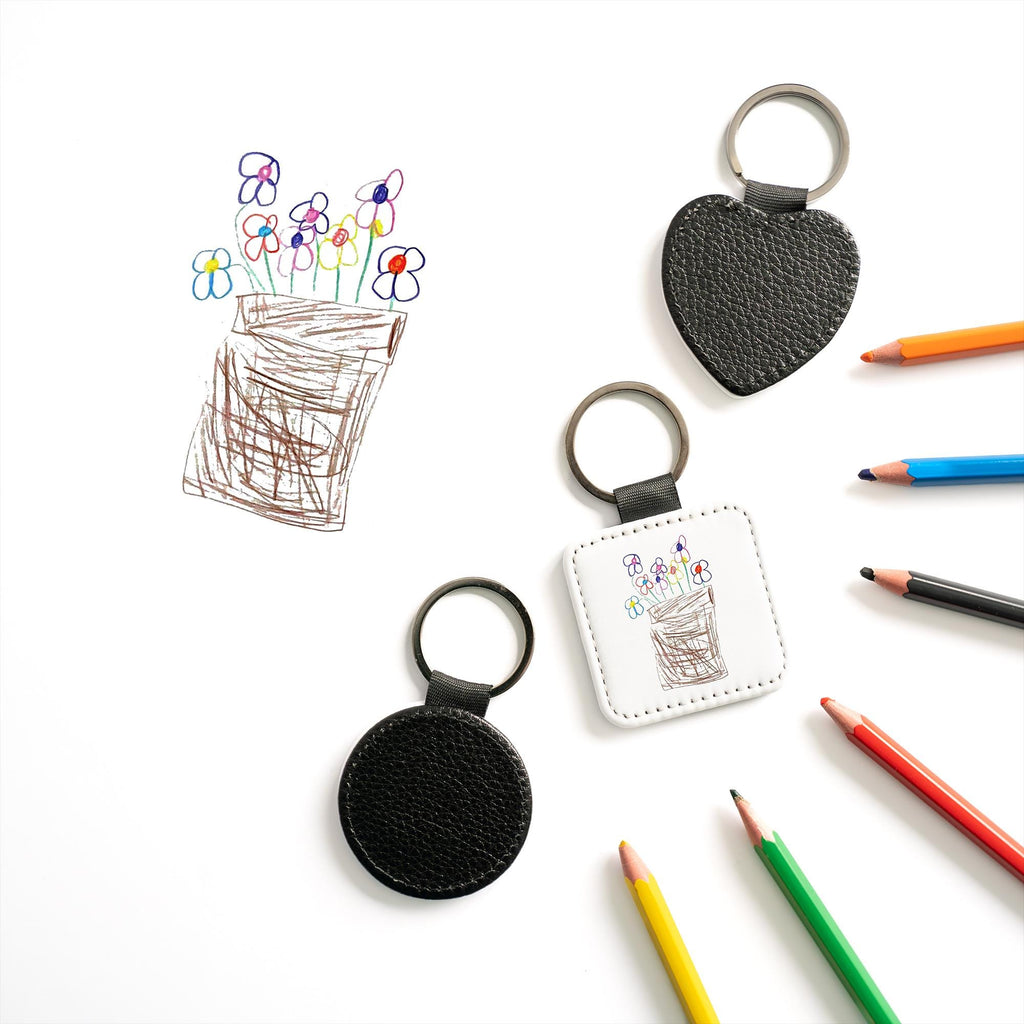 Personalised Kids Scribble Keyring – Custom Nursery Drawing Gift for Mum, Nan, Grandma