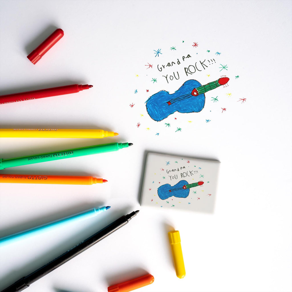 Personalised Kids Artwork Ceramic Fridge Magnet – Custom Drawing Gift for Him