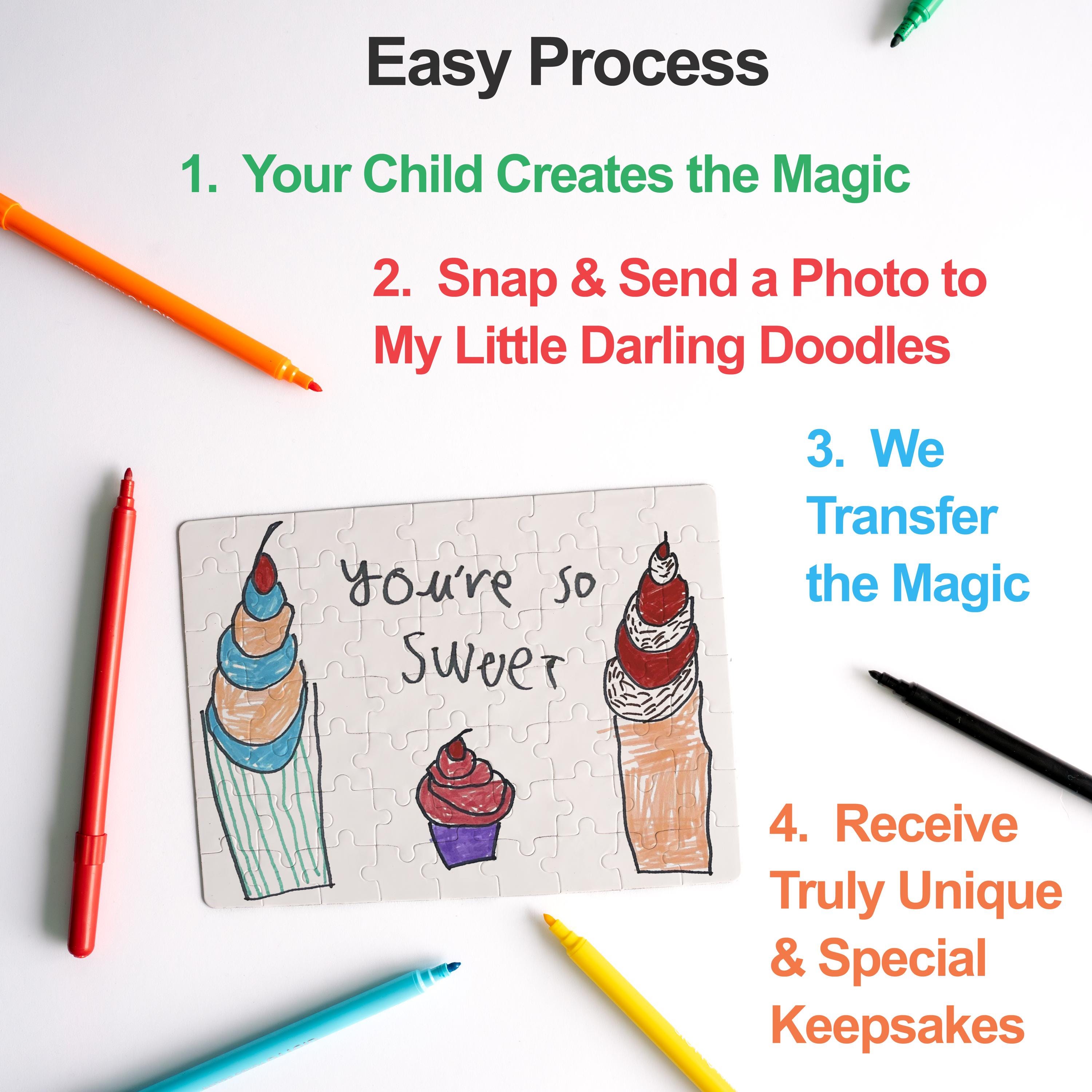 Personalised Kids Artwork Puzzle (Magnetic A5 or A4) – Custom Child’s Drawing Gift for Him from Child | Sentimental Keepsake
