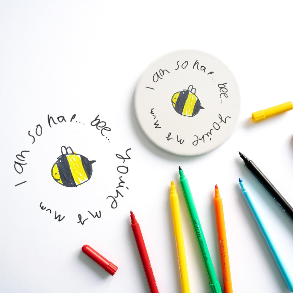 Personalised Child’s Artwork Ceramic Coaster – Custom Kids Drawing Gift for Mum, Nan, Grandma, Auntie