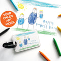 Personalised Kids Artwork Luggage Tag – Custom Drawing Travel Gift for Him