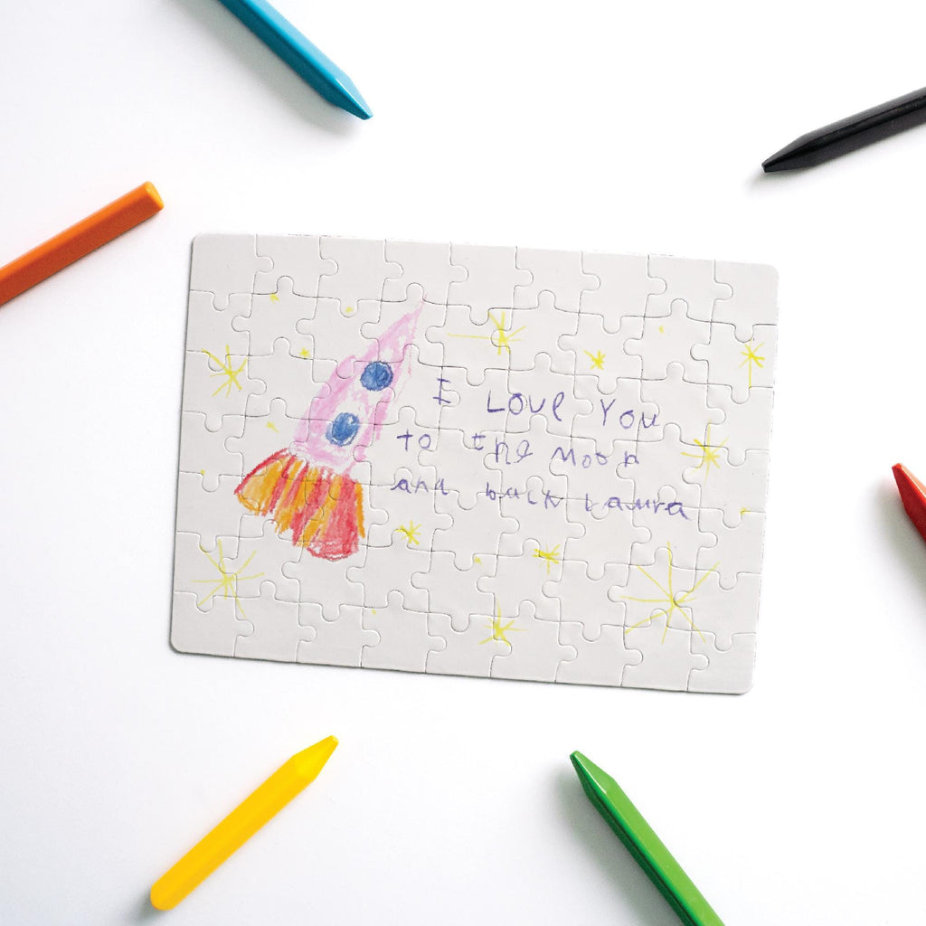 Personalised Kids Artwork Puzzle – Custom Child’s Drawing Gift for Her from Child | Sentimental Keepsake