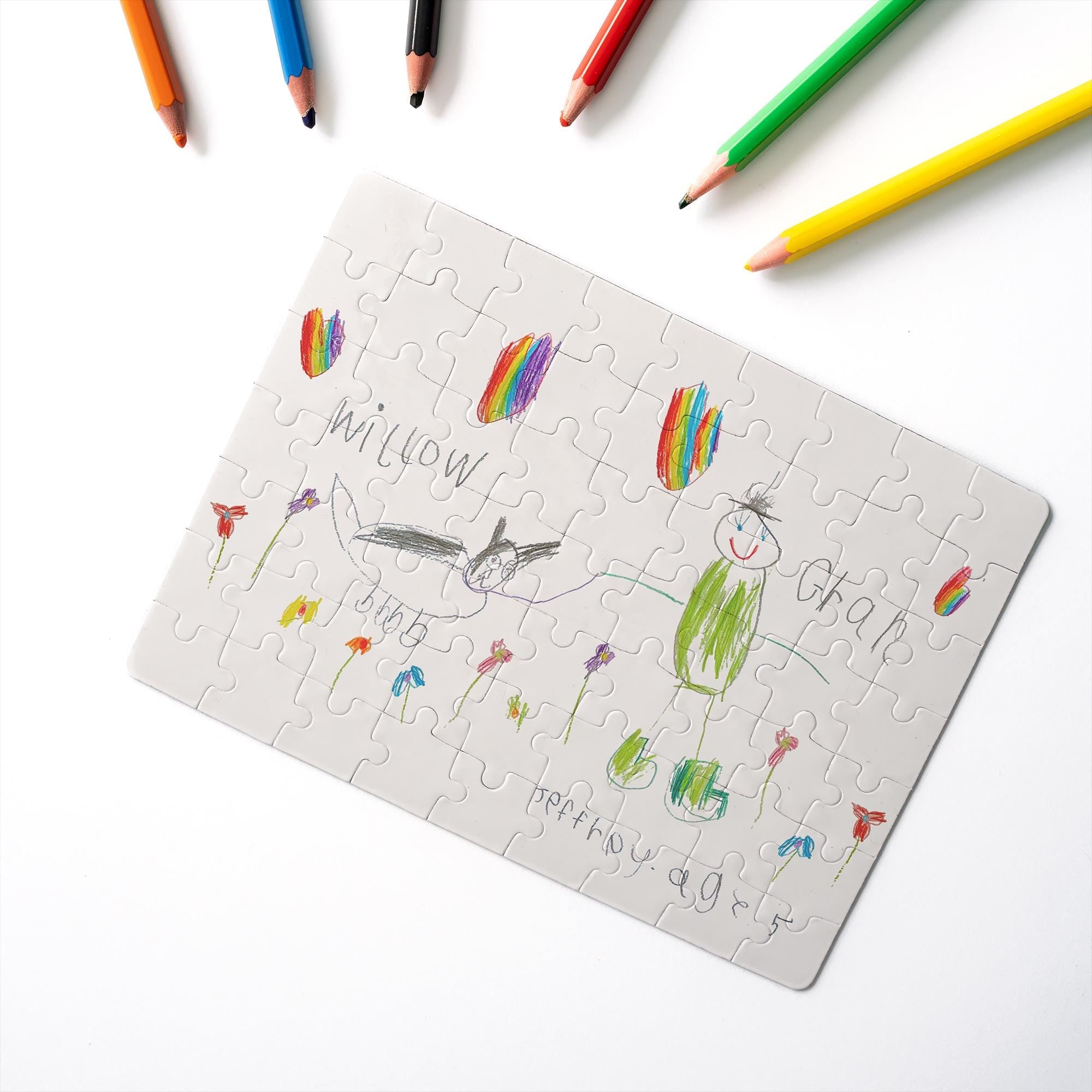 Personalised Kids Artwork Puzzle – Custom Child’s Drawing Gift for Her from Child | Sentimental Keepsake